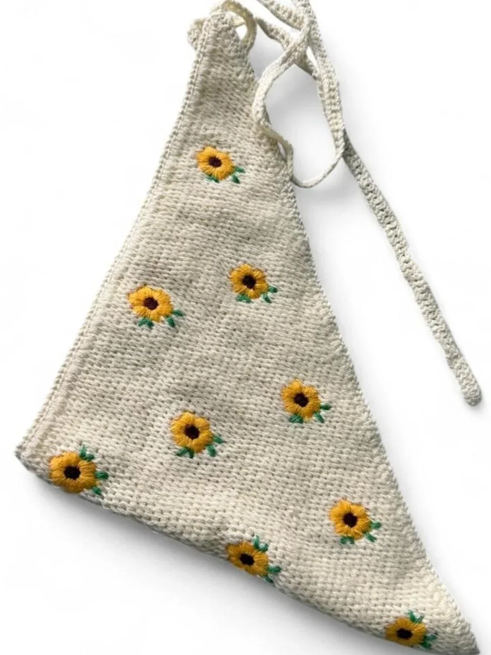 Crochet Sunflower Bandana
